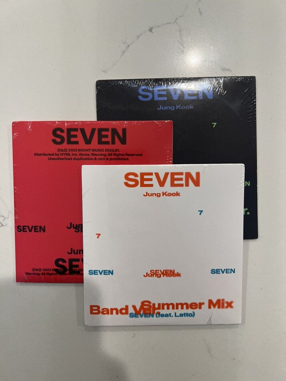 🔥 3 BTS JUNG KOOK - SEVEN 3 CD SINGLES BUNDLE SET
